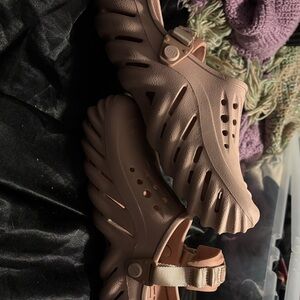 CROCS Tan Mules with Strap